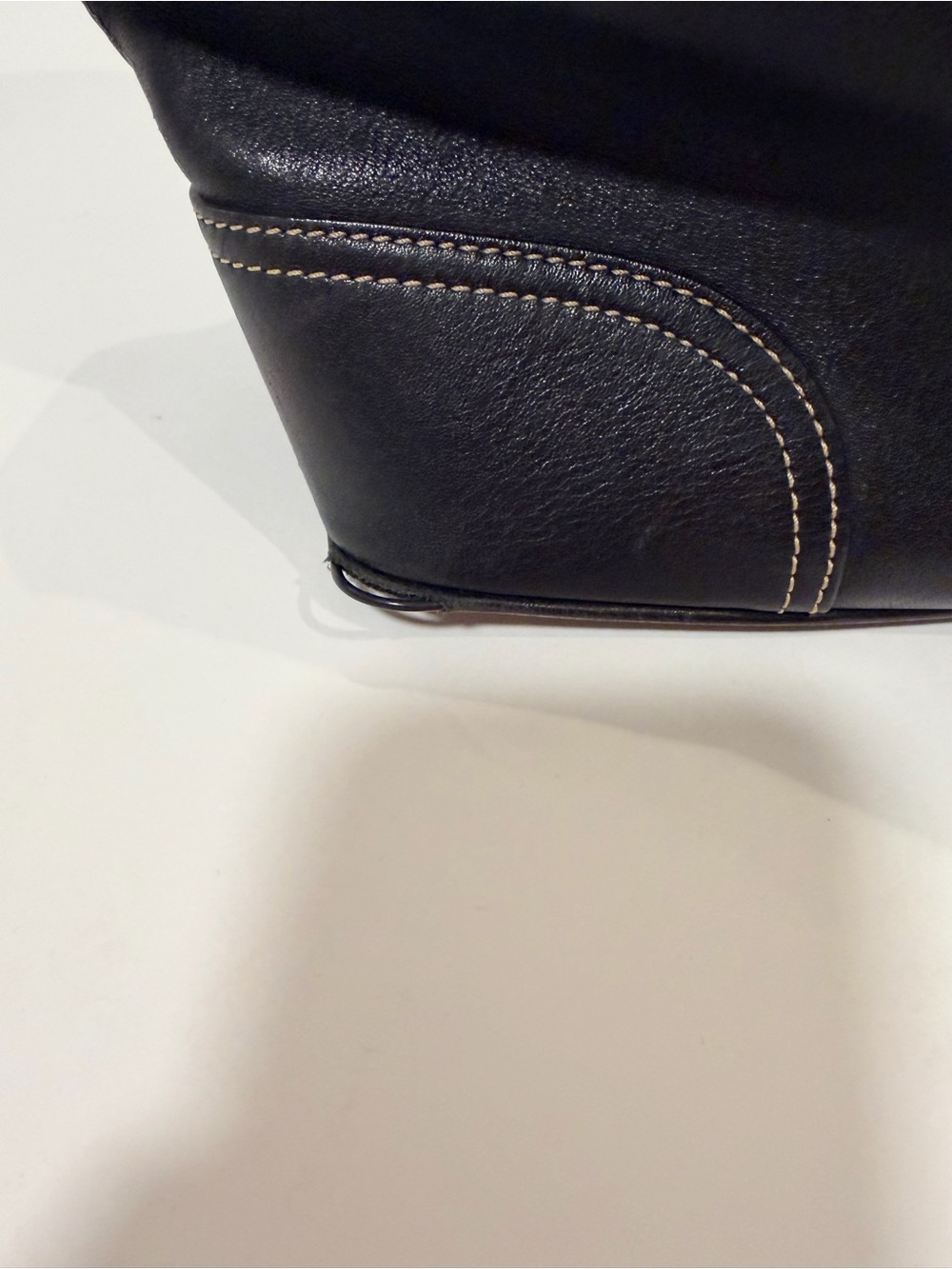 Vintage Coach Black Leather Hampton Satchel Bag Y2K Buckle Shoulder Purse - Picture 3 of 15
